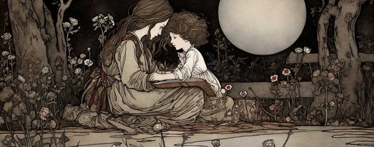 telling folktales in the forest
