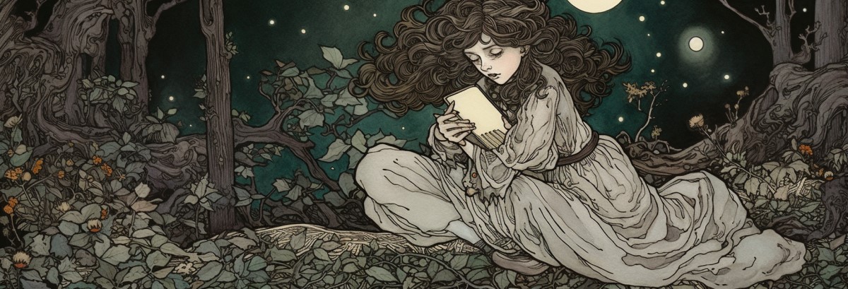 telling folktales in the forest